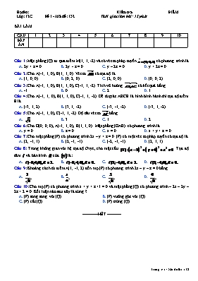 Đề kiểm tra môn Toán 12 - Mã đề 132